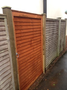 New gate installed into existing fence