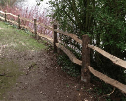 Rustic chestnut estate fencing