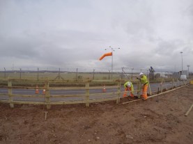 Post and rail at exeter airport